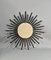 Gilt & Black Sunburst Mirror by Gilbert Poillerat for Chaty Vallauris, 1950s 11