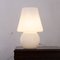 Lampe de Bureau Champignon Vintage en Verre de Murano avec Spirale Blanche, Italie 5