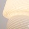 Lámpara de mesa hongo vintage de cristal de Murano con filigrana blanca en espiral, Italia, Imagen 12