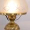 Vintage Messing Tischlampe mit doppeltem Lampenschirm 7