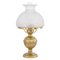 Vintage Brass Table Lamp With Double Lampshade, Image 1
