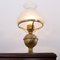 Vintage Brass Table Lamp With Double Lampshade 5
