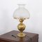 Vintage Brass Table Lamp With Double Lampshade 2