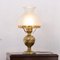 Vintage Brass Table Lamp With Double Lampshade, Image 4