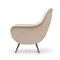 Mid-Century Velvet Armchair with Tapered Legs, 1950s, Image 4