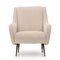 Fauteuil Mid-Century en Velours avec Pieds Coniques, 1950s 2