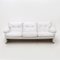 Midcentury Coronado 3-Sitzer Sofa aus weißem Leder von Afra & Tobia Scarpa für B&B Italia, 1960er 1
