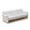 Midcentury Coronado 3-Sitzer Sofa aus weißem Leder von Afra & Tobia Scarpa für B&B Italia, 1960er 4