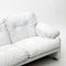 Midcentury Coronado 3-Seater Sofa in White Leather by Afra & Tobia Scarpa for B&B Italia, 1960s 11