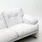 Midcentury Coronado 3-Seater Sofa in White Leather by Afra & Tobia Scarpa for B&B Italia, 1960s, Image 11