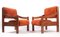 Vintage Orange Armchairs, Czechoslovakia, 1980s, Set of 2 6
