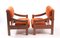 Vintage Orange Armchairs, Czechoslovakia, 1980s, Set of 2 5