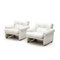 Coronado Armchairs in White Leather by Afra & Tobia Scarpa for B&B Italia, 1960s, Set of 2 5