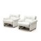 Fauteuils Coronado en Cuir Blanc par Afra & Tobia Scarpa pour B&B Italia, 1960s, Set de 2 5