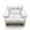 Coronado Armchairs in White Leather by Afra & Tobia Scarpa for B&B Italia, 1960s, Set of 2, Image 7