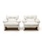 Coronado Armchairs in White Leather by Afra & Tobia Scarpa for B&B Italia, 1960s, Set of 2 1