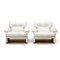 Coronado Armchairs in White Leather by Afra & Tobia Scarpa for B&B Italia, 1960s, Set of 2, Image 1