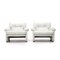 Coronado Armchairs in White Leather by Afra & Tobia Scarpa for B&B Italia, 1960s, Set of 2 4