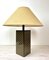 Vintage Table Lamp with Black and Gold Cube Base 2