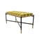 Italian Lacquered Iron Stool with Patterned Fabric, 1970s 3