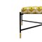Italian Lacquered Iron Stool with Patterned Fabric, 1970s, Image 6