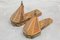 Couple Pinnacle en Bois Polychrome, Inde, Set de 2 1