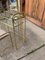 Coiffeuse et Tabouret Vintage en Laiton, 1950s, Set de 2 2