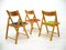 Vintage Folding Side Chairs, 1980s, Set of 3 5