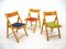 Vintage Folding Side Chairs, 1980s, Set of 3 8