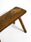 Mid-Century Oblong Four-Legged Solid Oak Stool With Patina, 1940s 14