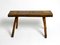 Mid-Century Oblong Four-Legged Solid Oak Stool With Patina, 1940s 4