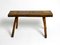 Mid-Century Oblong Four-Legged Solid Oak Stool With Patina, 1940s, Image 4