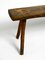Mid-Century Oblong Four-Legged Solid Oak Stool With Patina, 1940s 12
