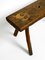 Mid-Century Oblong Four-Legged Solid Oak Stool With Patina, 1940s, Image 13