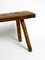 Mid-Century Oblong Four-Legged Solid Oak Stool With Patina, 1940s, Image 8