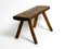 Mid-Century Oblong Four-Legged Solid Oak Stool With Patina, 1940s, Image 6