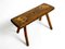 Mid-Century Oblong Four-Legged Solid Oak Stool With Patina, 1940s 2