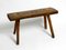 Mid-Century Oblong Four-Legged Solid Oak Stool With Patina, 1940s, Image 17