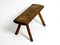 Mid-Century Oblong Four-Legged Solid Oak Stool With Patina, 1940s 3
