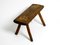 Mid-Century Oblong Four-Legged Solid Oak Stool With Patina, 1940s, Image 3