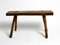 Mid-Century Oblong Four-Legged Solid Oak Stool With Patina, 1940s 18