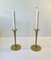 Mid-Century Scandinavian Candlesticks in Brass, 1960s, Set of 2 2