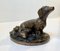 Teckel Victorien Antique en Bronze avec Chiots 3