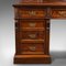 Antique English Satinwood Executive Desk with 13 Drawer 12