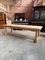 Large Farmhouse Table in Solid Oak with Bench, Set of 2, Image 8