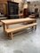 Large Farmhouse Table in Solid Oak with Bench, Set of 2 1