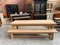 Large Farmhouse Table in Solid Oak with Bench, Set of 2 3
