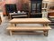 Large Farmhouse Table in Solid Oak with Bench, Set of 2, Image 3