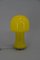 Lámpara de mesa Mid-Century de vidrio amarillo, años 70, Imagen 7