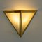 Triangle Wall Lights in White Glass and Brass from Glashütte Limburg, 1970s, Image 12